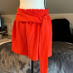 Lulu's High Waist Blood Orange/Red Shorts